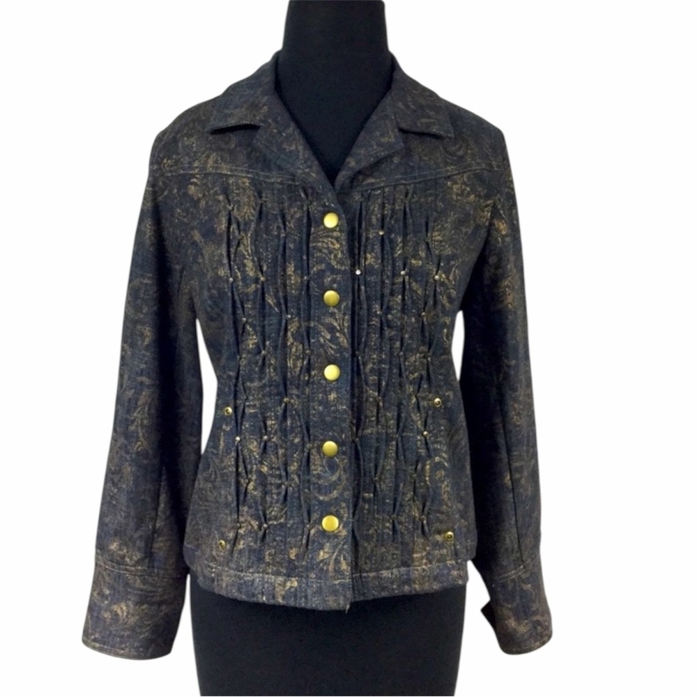 Coldwater Creek Studded Denim Jacket